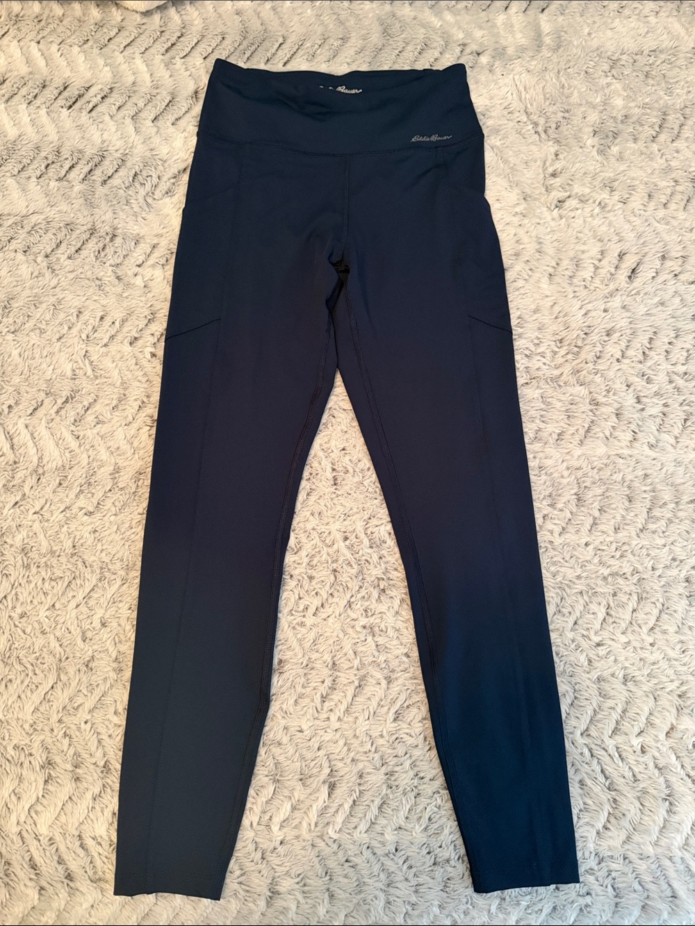 Eddie Bauer Dark Navy High-Waist Active Leggings S LikeNew full length